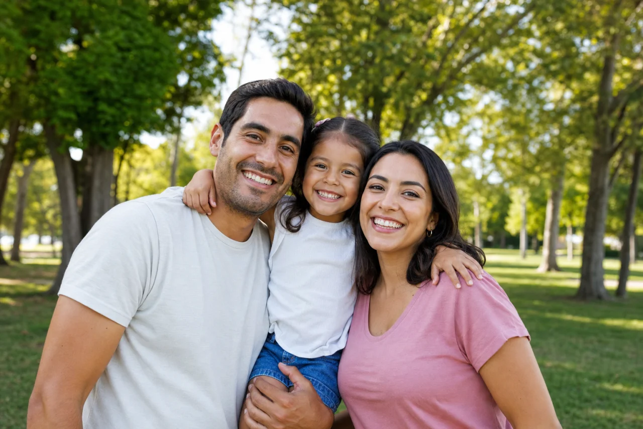 Familia mexicana sana y con energía después de hacer la limpieza antiparasitaria y detox con Wortex